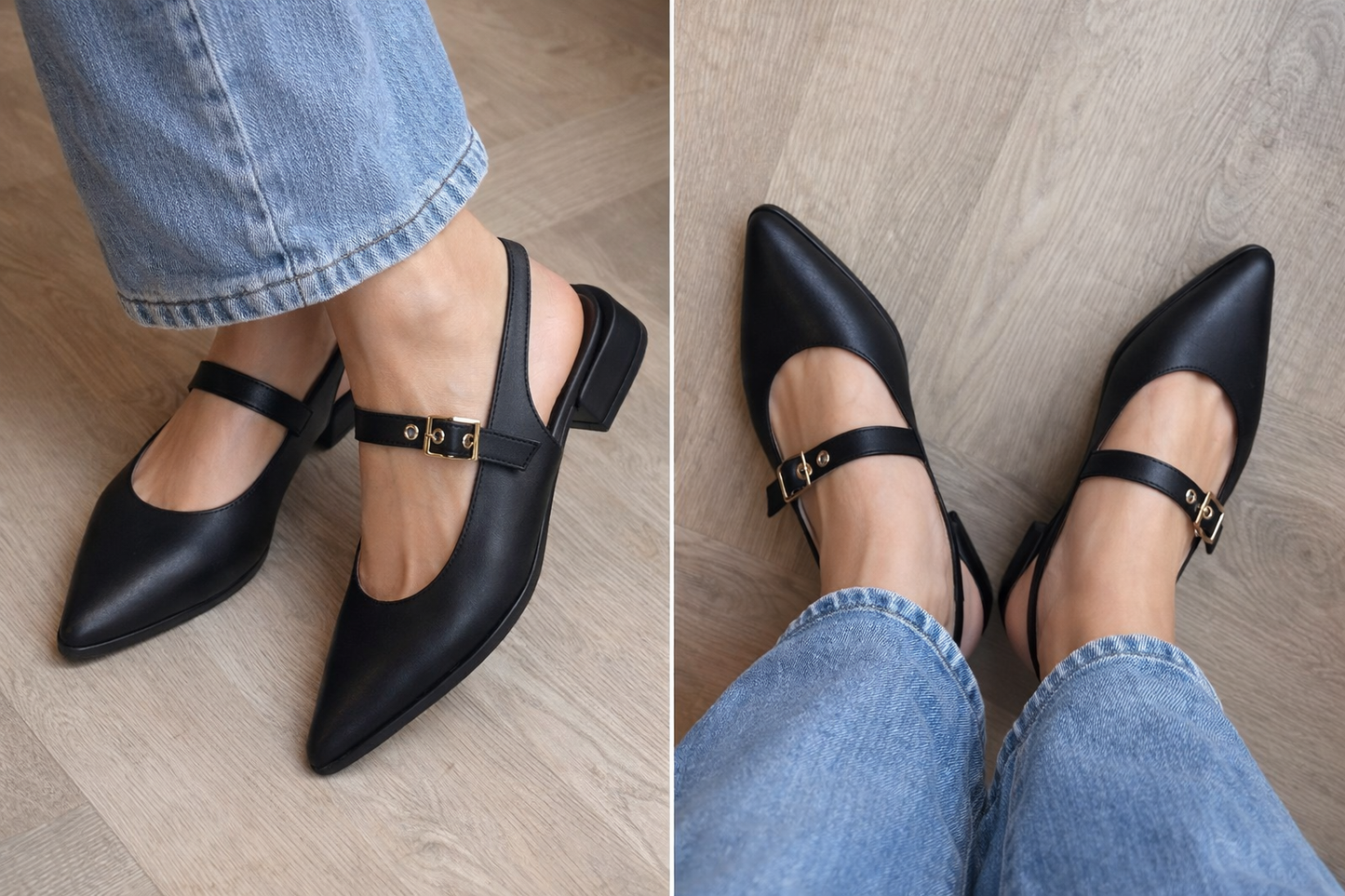 Slingback Lesia zwart - Tango