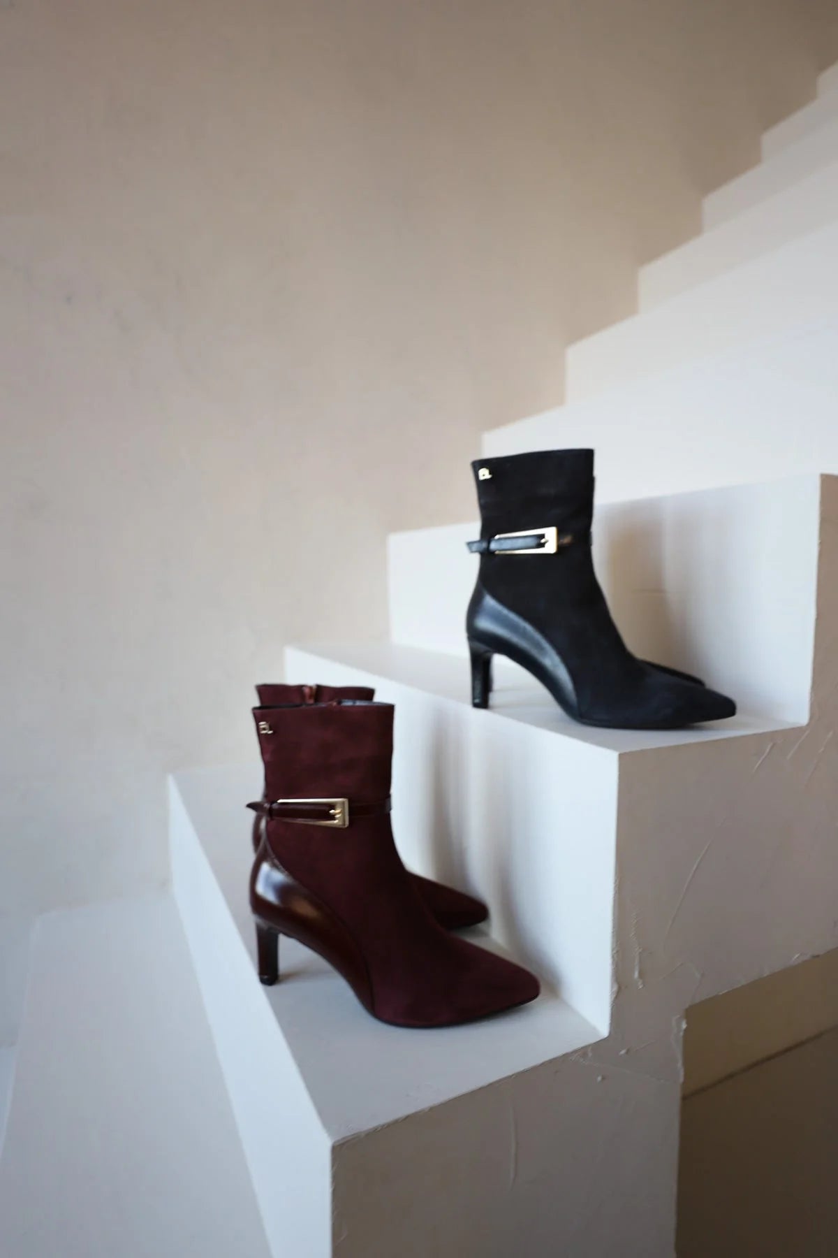 Enkellaars Trisa Bordeaux- Babouche