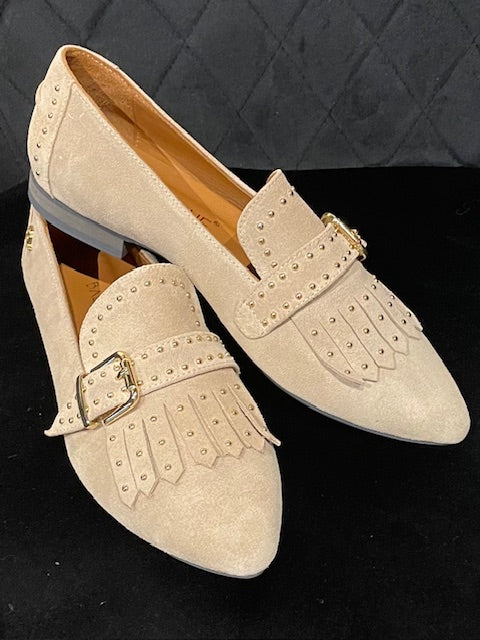 Gloria - loafer beige suède