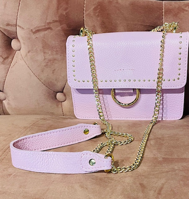 Envelop tasje leer - roze