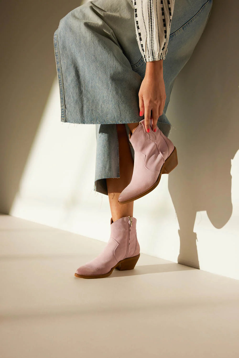 Arianna, roze western laarsje Lazamani