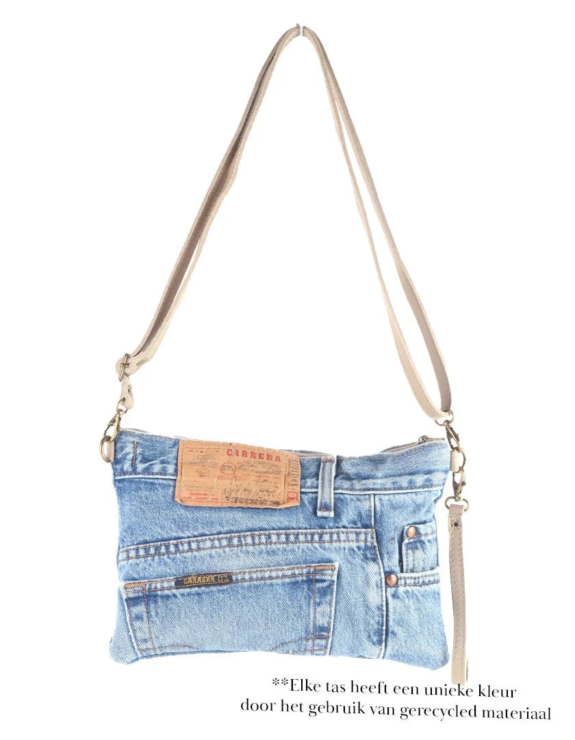 Tas clutch Denim