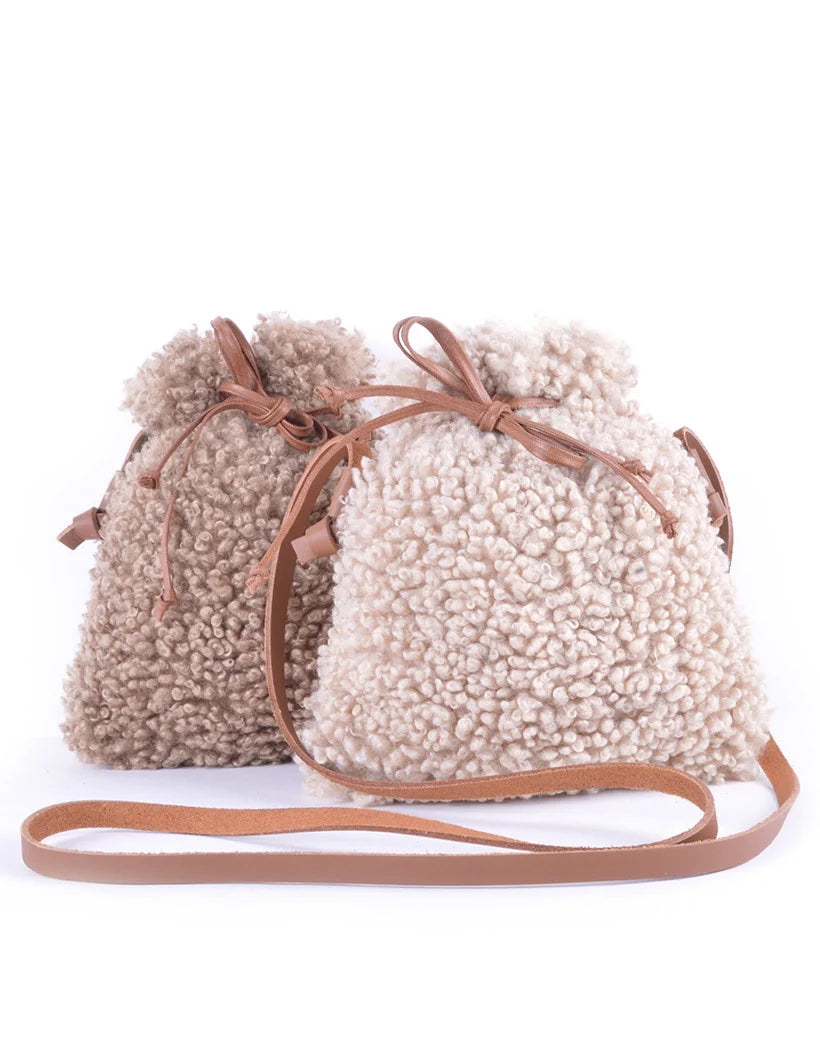 Teddy schoudertasje créme