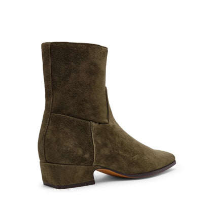 Dusty enkellaars olijfgroen suède - Steve Madden