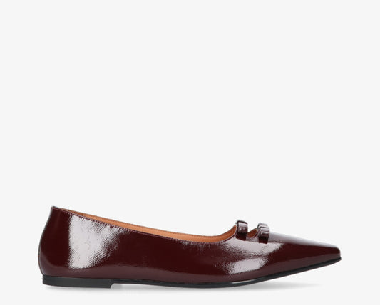 Ballerina Rea bordeaux rood lak - Tango