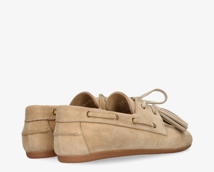 Jeanne 6a loafer met kwastjes - beige suede