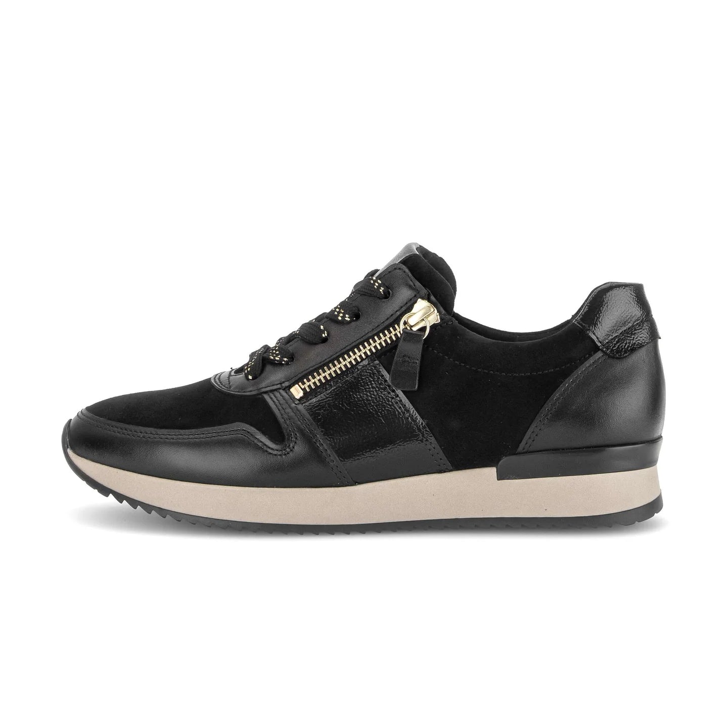 Sneaker zwart met ritsjes - Gabor