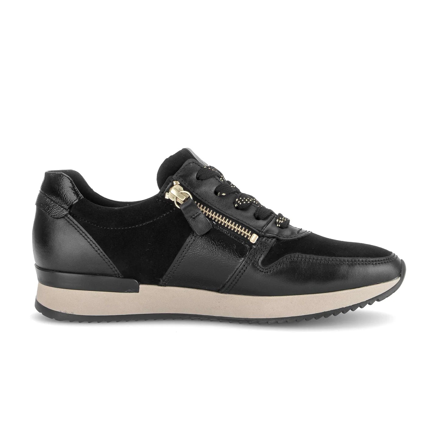 Sneaker zwart met ritsjes - Gabor
