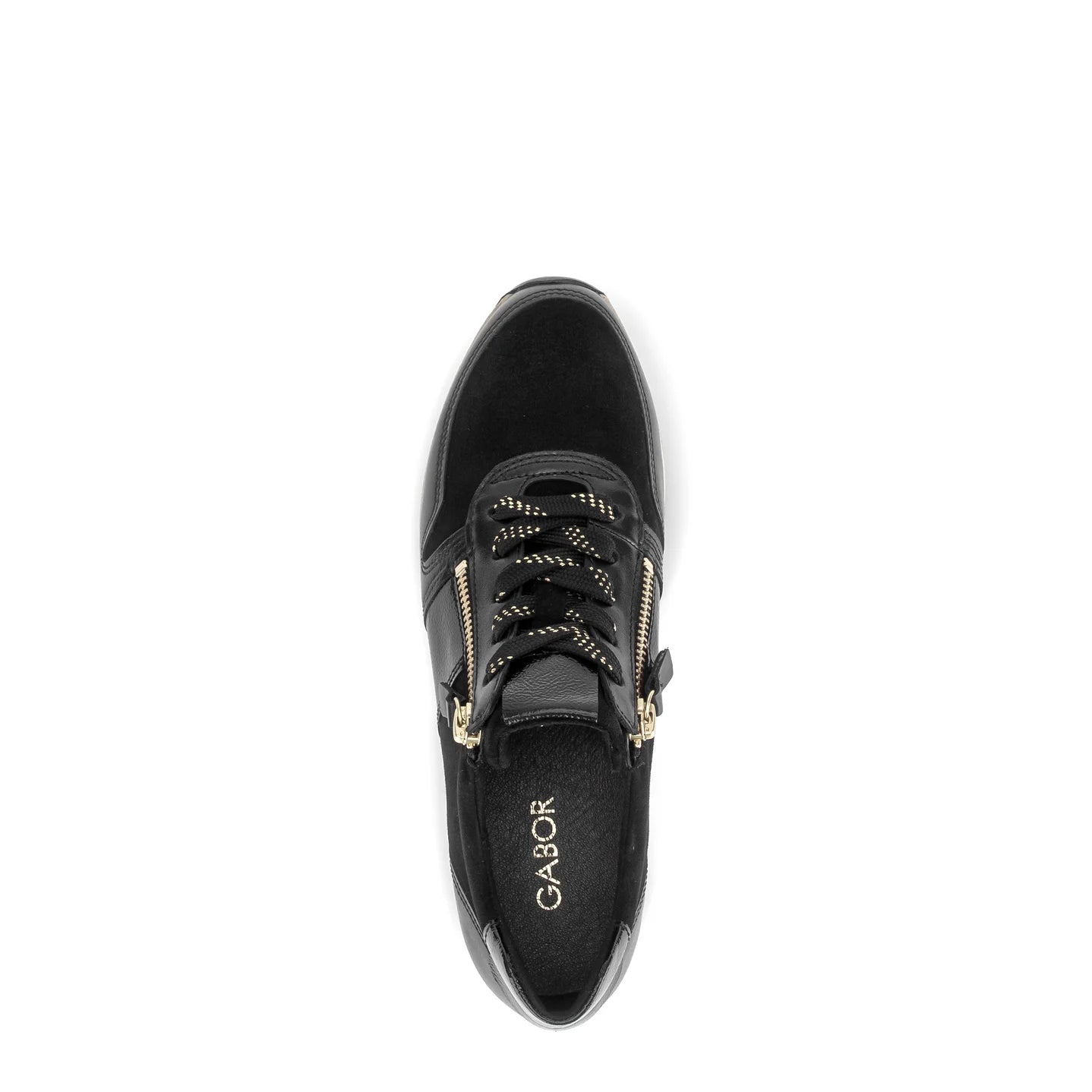 Sneaker zwart met ritsjes - Gabor