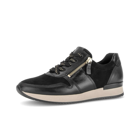 Sneaker zwart met ritsjes - Gabor