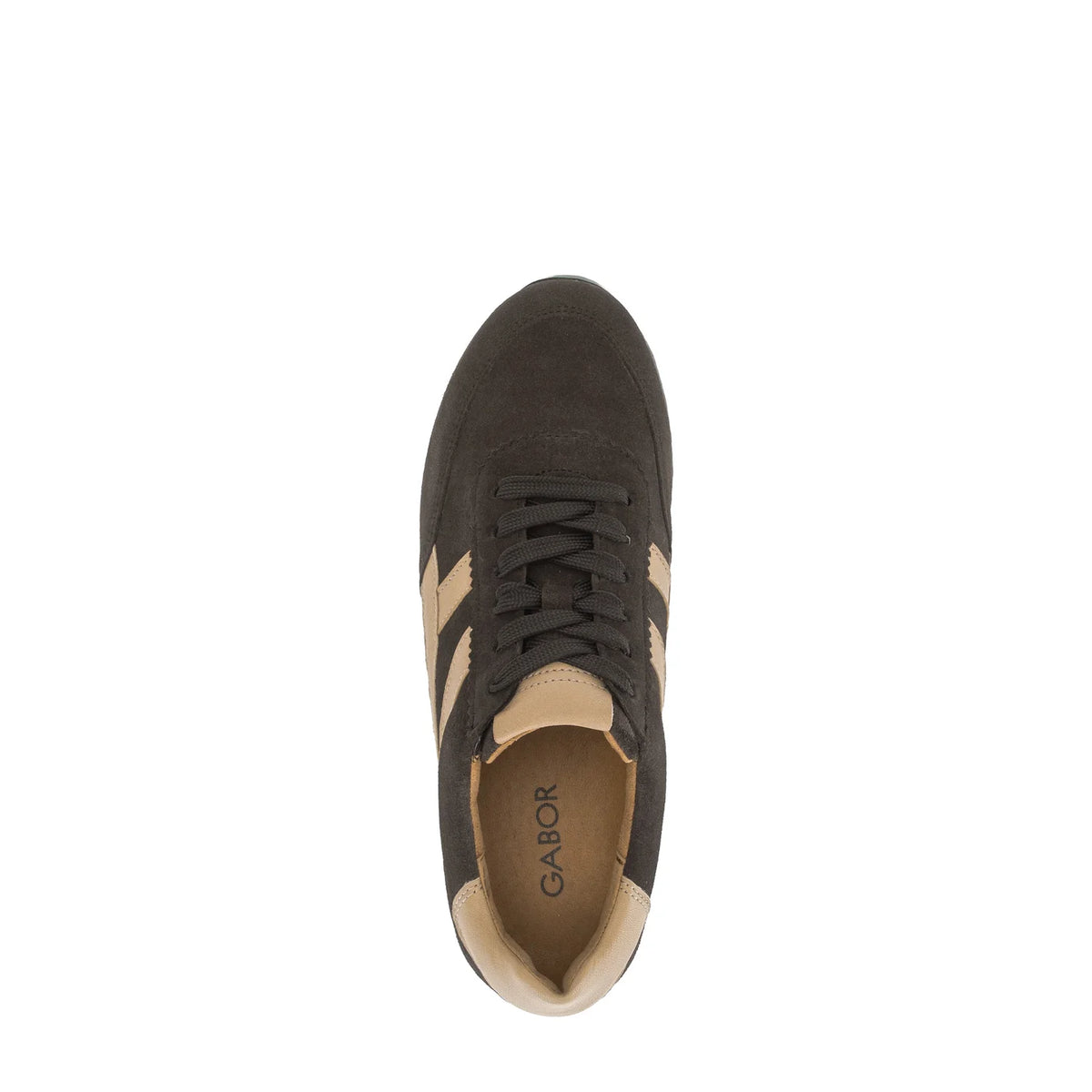 Mocca/beige sneaker H-wijdte - Gabor