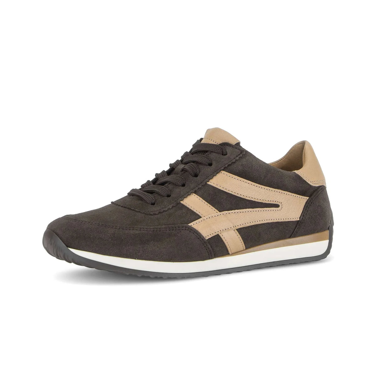 Mocca/beige sneaker H-wijdte - Gabor