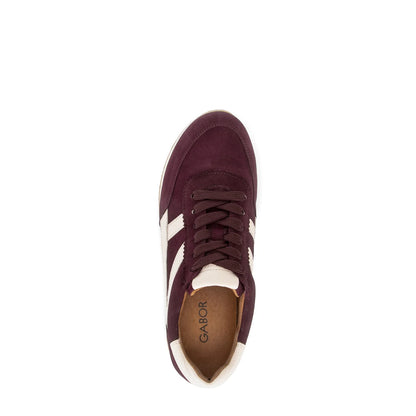 Bordeaux/ecru sneaker H wijdte - Gabor