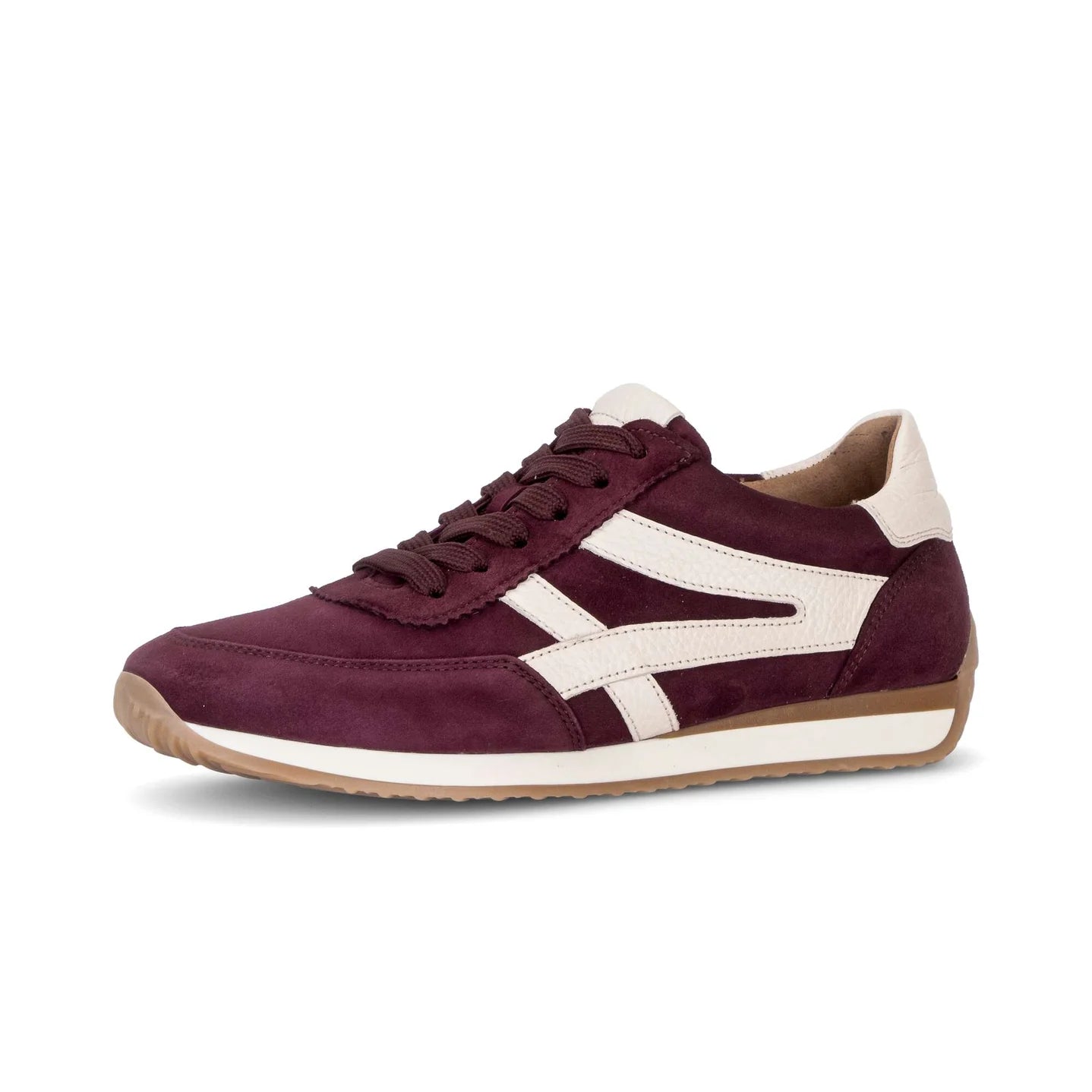 Bordeaux/ecru sneaker H wijdte - Gabor
