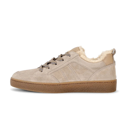 Suède (beige) sneaker gevoerd - Gabor