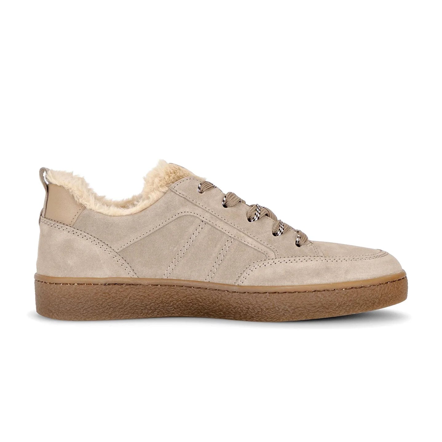 Suède (beige) sneaker gevoerd - Gabor