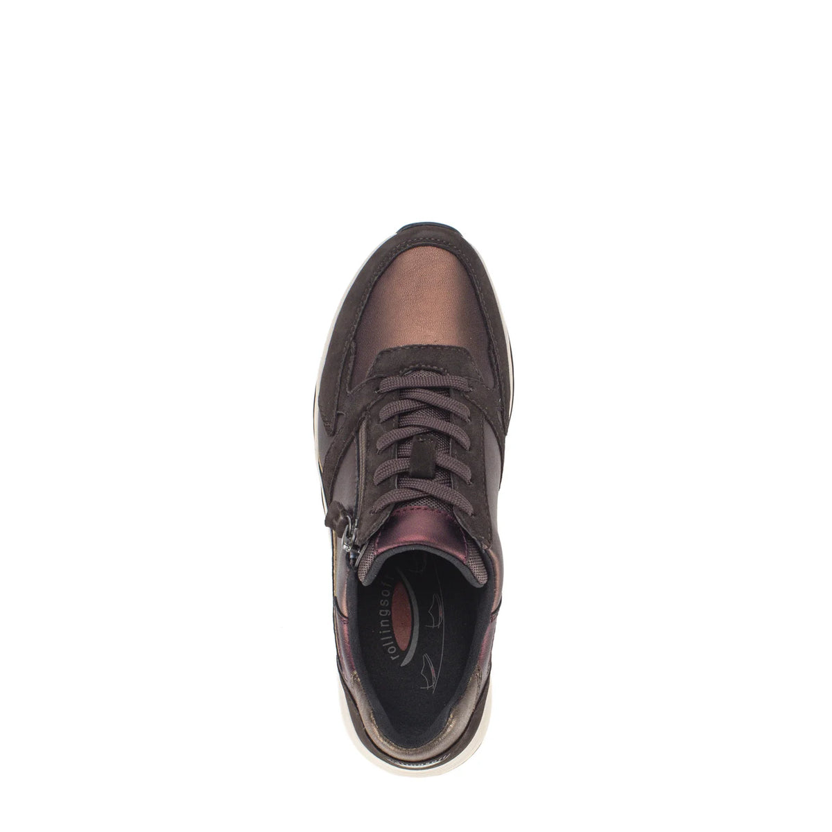 Rollingsoft sneaker bruin/bordeaux - Gabor