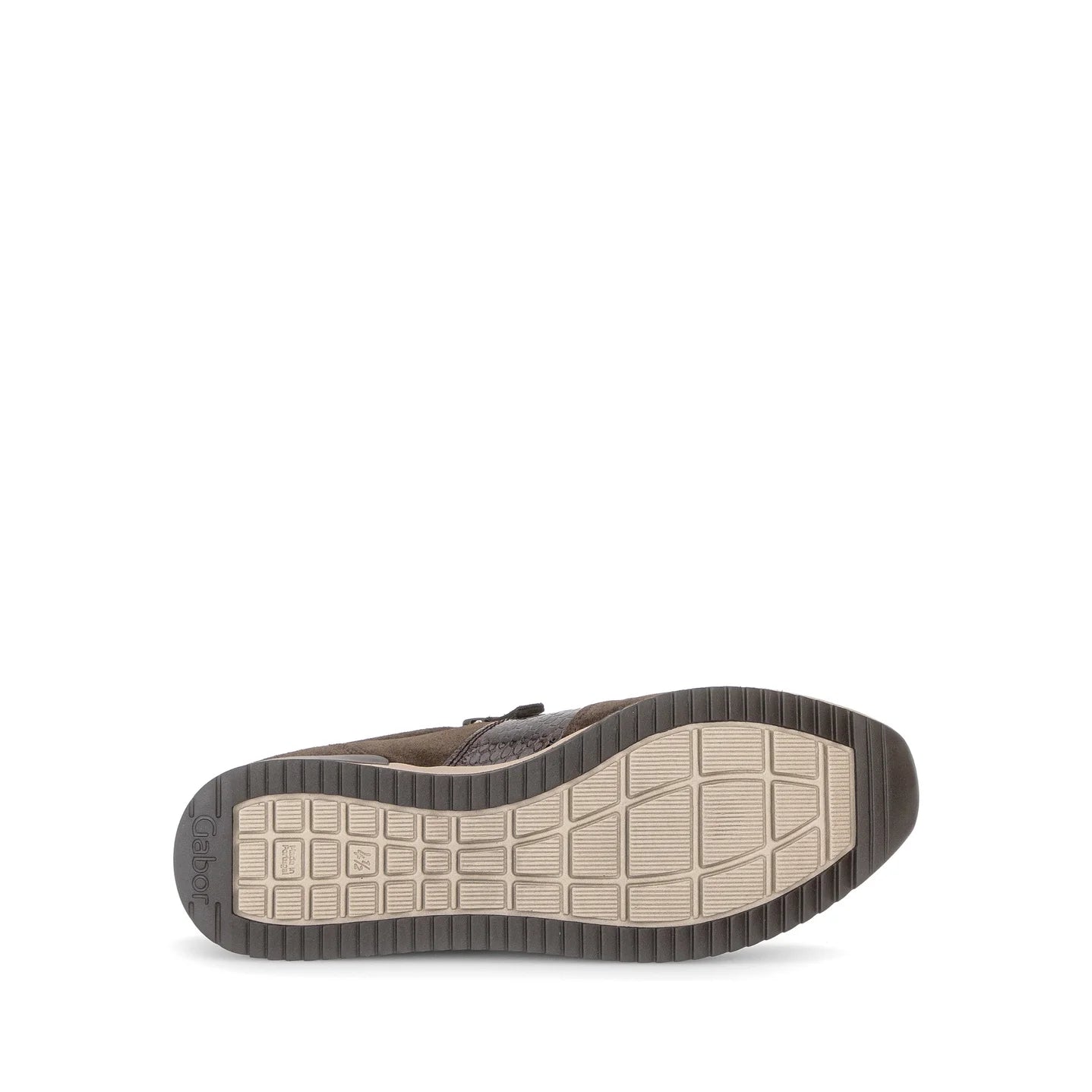 Sneaker bruin met veter en rits - Gabor