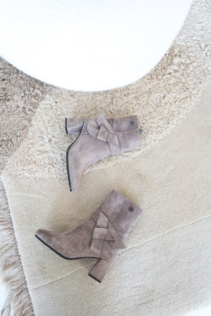 Enkellaarsje Febe taupe - Babouche