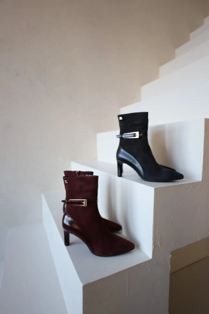 Enkellaars Trisa Bordeaux- Babouche