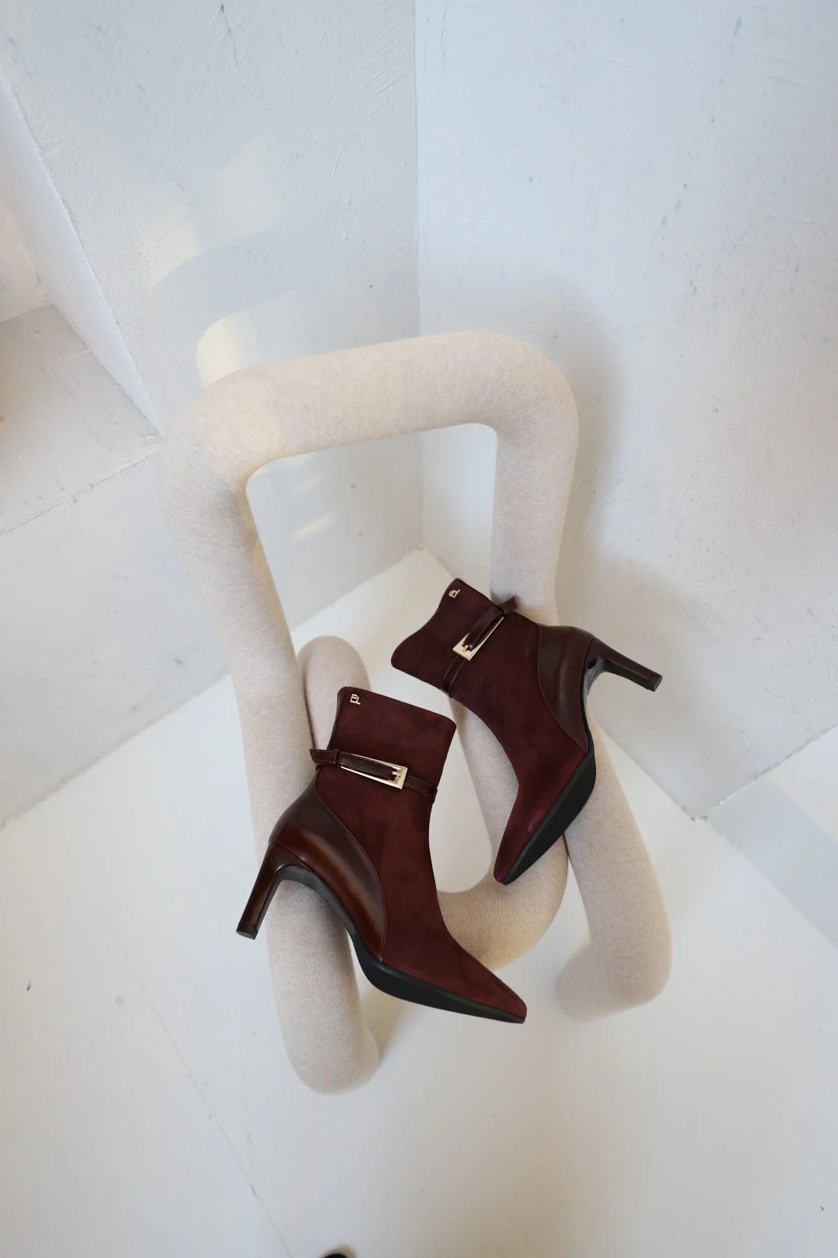 Enkellaars Trisa Bordeaux- Babouche