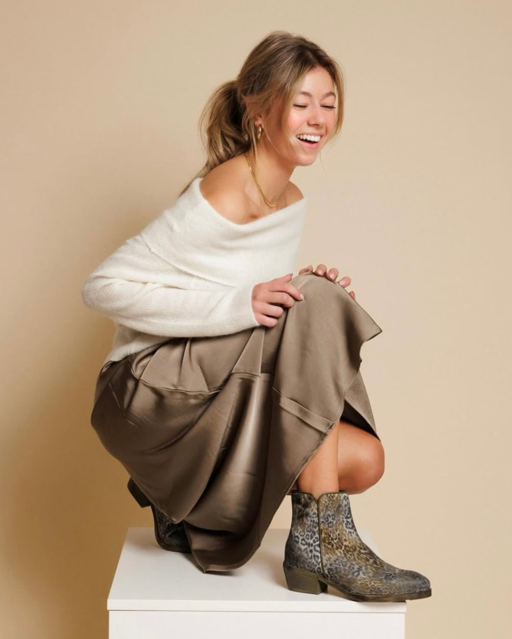 Enkellaarsje Sara luipaardprint - Lazamani