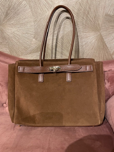 Leren (suède) tassen