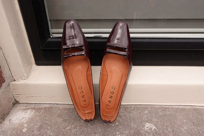 Ballerina Rea bordeaux rood lak - Tango