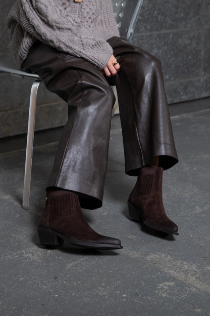 Enkellaars donkerbruin leer - Copenhagen shoes