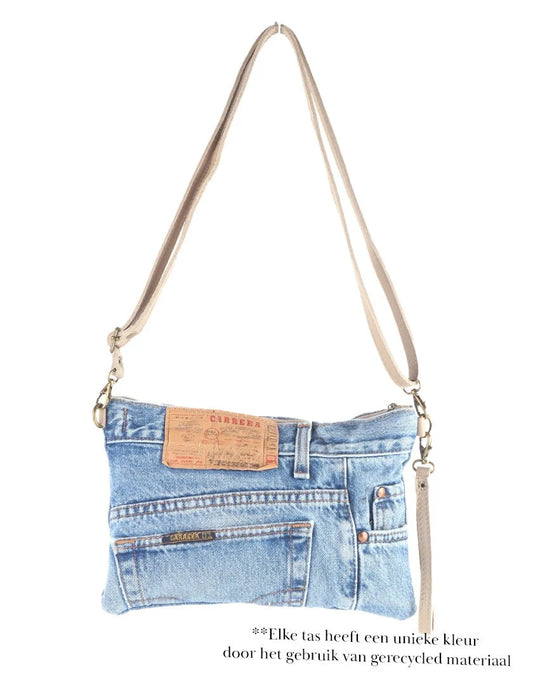 Tas clutch Denim