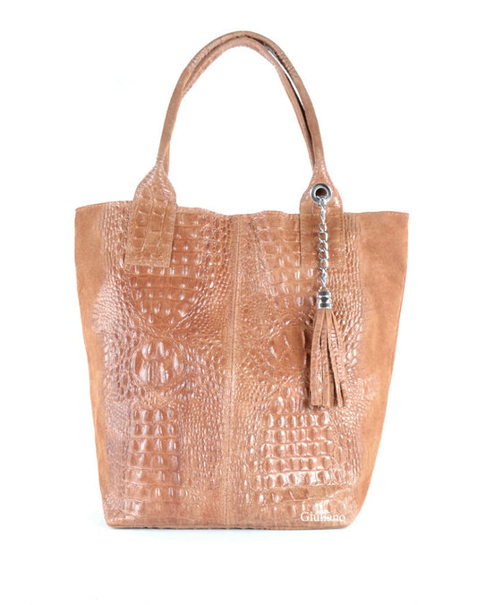 Handtas croco - camel